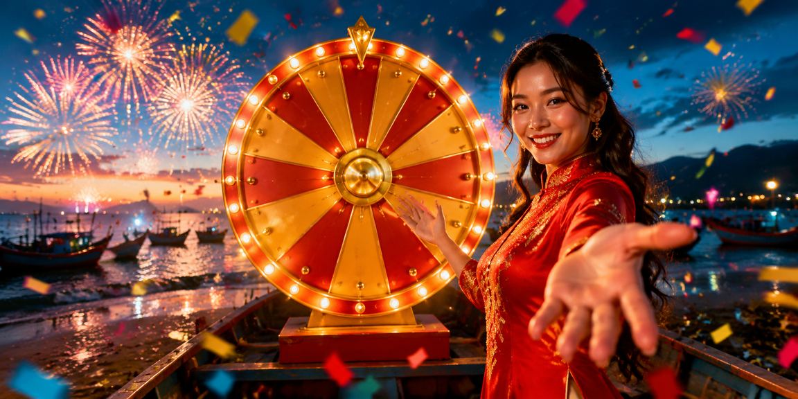 Khung cảnh bãi biển Mũi Né trong lễ hội